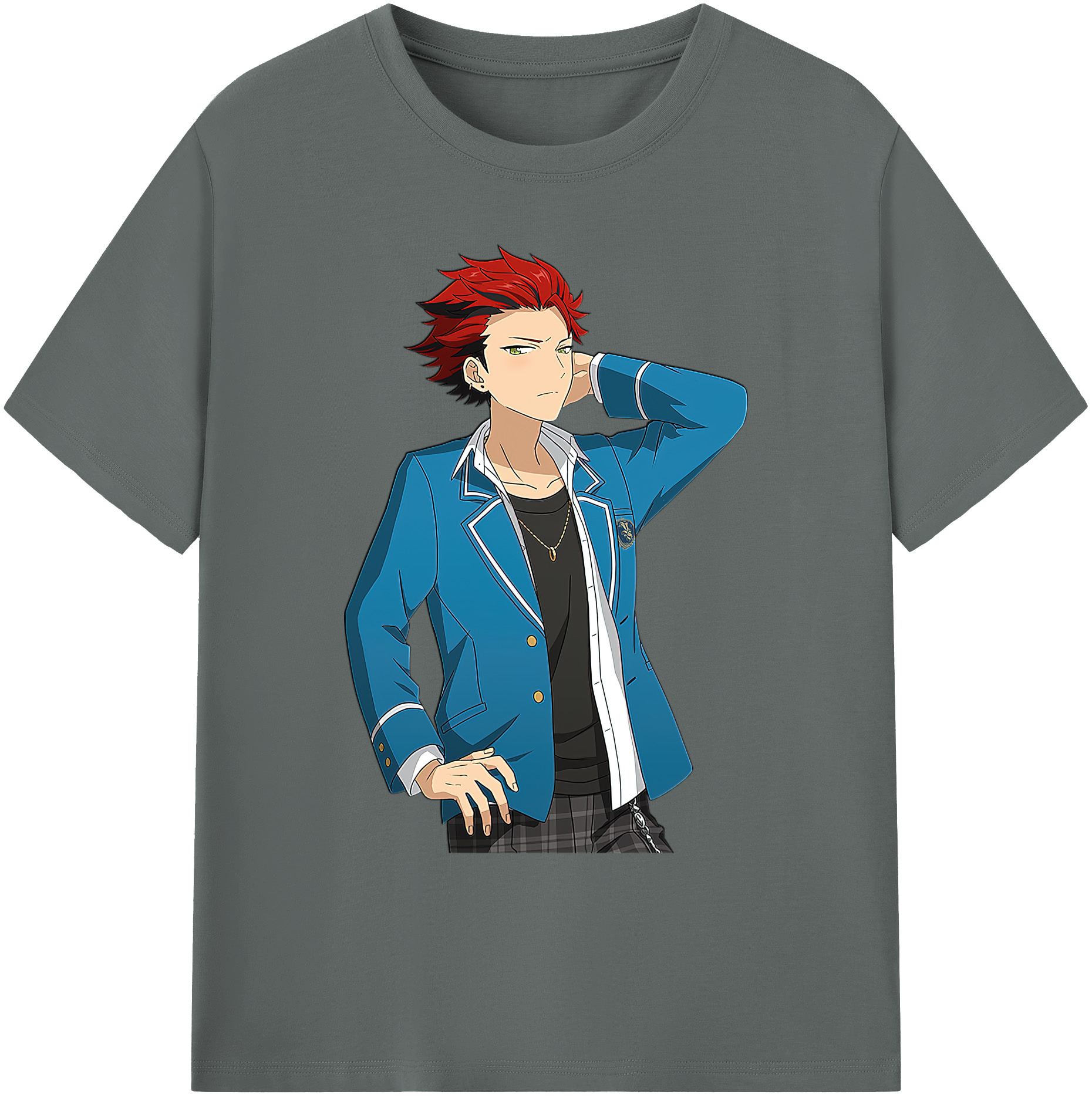 （画像用） あんさんぶるスターズ! Ensemble Stars 綿100％ メンズ半袖Tシャツ｜肌触りやわらか＆通気性